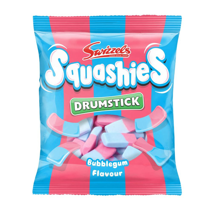 Swizzels Squashies Bubblegum Flavour, caramelle gommose al gusto di bubblegum da 120g