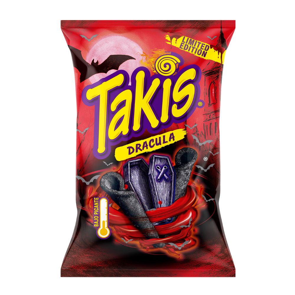 Takis Dracula Limited Edition, tortilla-krullen met teriyakisaus van 100g