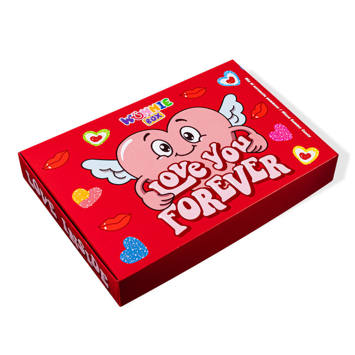 Wunnie box “Love You Forever”, de Candy box om samen te stellen met de favoriete gummy snoepjes van je wederhelft - 1 kg 