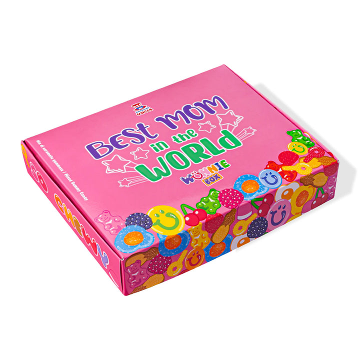 Wunnie box “Beste Mama”, de Candy box om samen te stellen met de favoriete gommetjes van Mama - 1 kg 