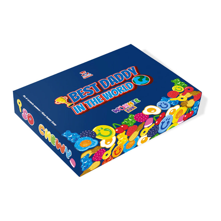 Wunnie box “Beste Papa”, de Candy box om samen te stellen met de favoriete gomballen van papa - 1 kg 