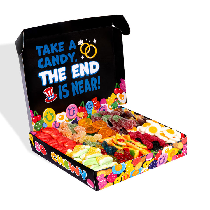 Wunnie box "Game over", de Candy box om te maken met de favoriete gummy snoepjes van de bruidegom - 1 kg 
