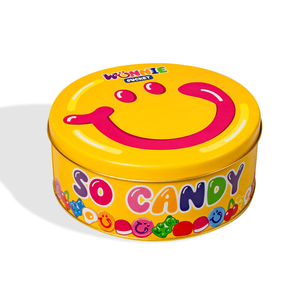 Wunnie Bucket, blik met gomballen om samen te stellen met je favoriete smaken - 2 kg 