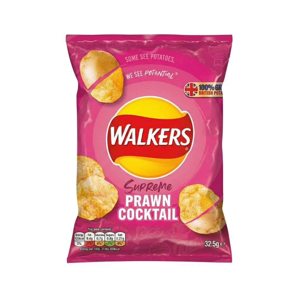 Walkers Crisps Prawn Cocktail - patatine gusto gamberi 32g