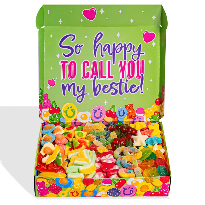Wunnie box "Best Friends Forever", de Candy box om te maken met de favoriete gummy snoepjes van je beste vriendin - 1 kg 