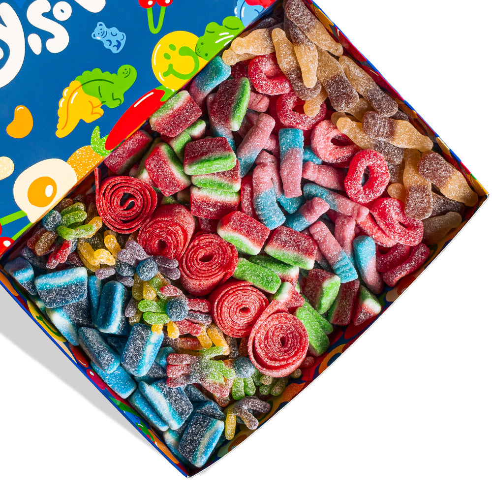 Focus op de bruisende snoepjes van de wunnie box fizzy mix