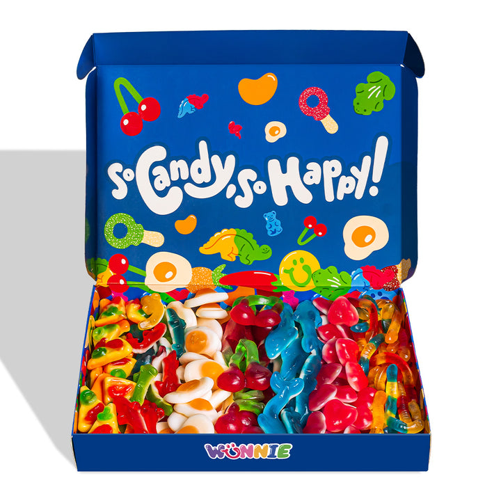 Wunnie box jellymix, doos met gladde gummy snoepjes 