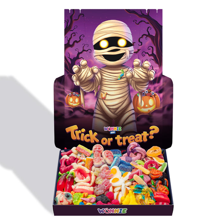 Wunnie box Speciale "Happy Halloween" Morgana, doos met gummisnoepjes om samen te stellen met je favoriete smaken 