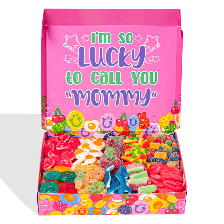 Wunnie box “Beste Mama”, de Candy box om samen te stellen met de favoriete gommetjes van Mama - 1 kg 