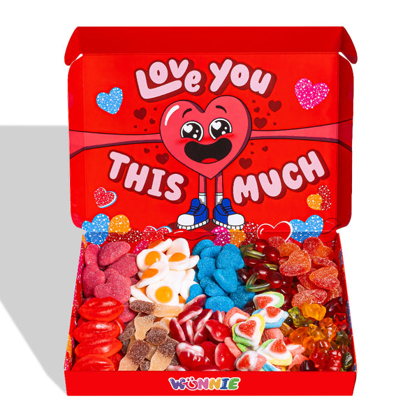 Wunnie box “Be Mine”, de Candy box om te maken met de favoriete gummy snoepjes van je geliefde 
