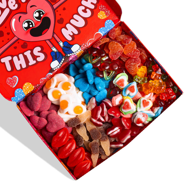 Focus su caramelle gommose a tema love