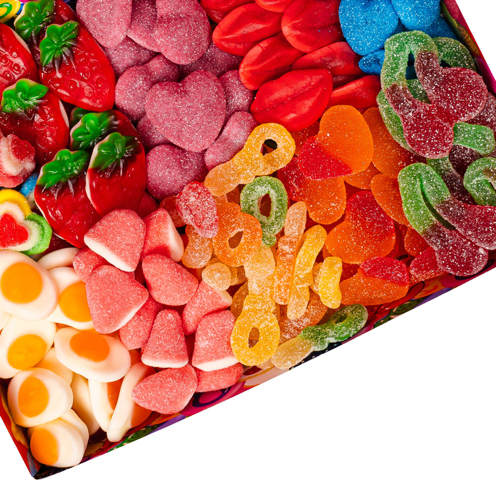 Wunnie box “Love You Forever”, de Candy box om samen te stellen met de favoriete gummy snoepjes van je wederhelft - 1 kg 