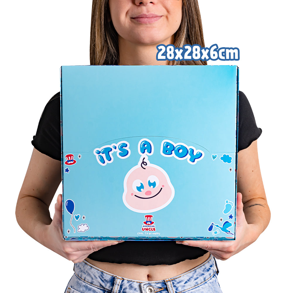 Candy Cube Kit “It’s a boy”, 50g doosjes met gummy snoepjes ideaal voor de babyshower of geboorte (25, 50 of 75 stuks) 