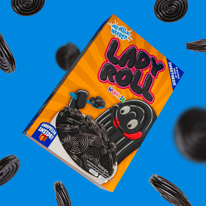 Wunnie Lady Roll, doos met drop van 1kg 