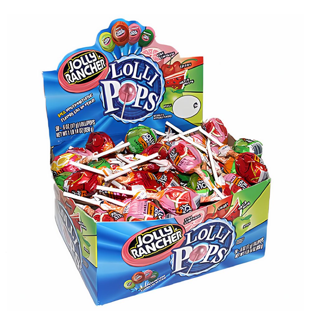 Jolly Rancher Lollipop, fruitige lollies van 16g (verpakking van 50) 