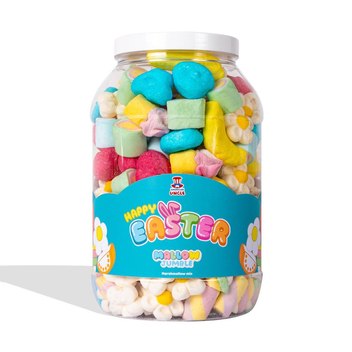 Mallow Jumble "Vrolijk Pasen", pot van marshmallow om samen te stellen met je favoriete smaken 