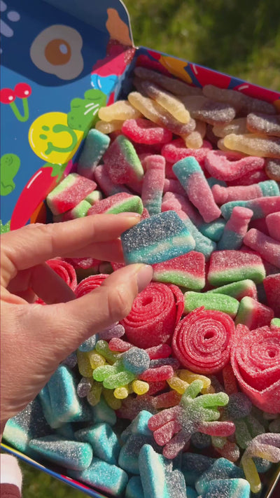 Caramelle gommose frizzanti in Wunnie box frizzy mix