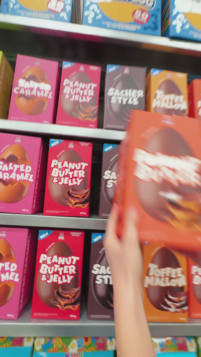 Pack uova di Pasqua: peanut butter, salted caramel, cookies and cream e crunchy peanuts