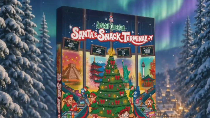 Santa's Snack Terminal, XXL-adventskalender met meer dan 24 snack zoete en hartige lekkernijen van over de hele wereld 