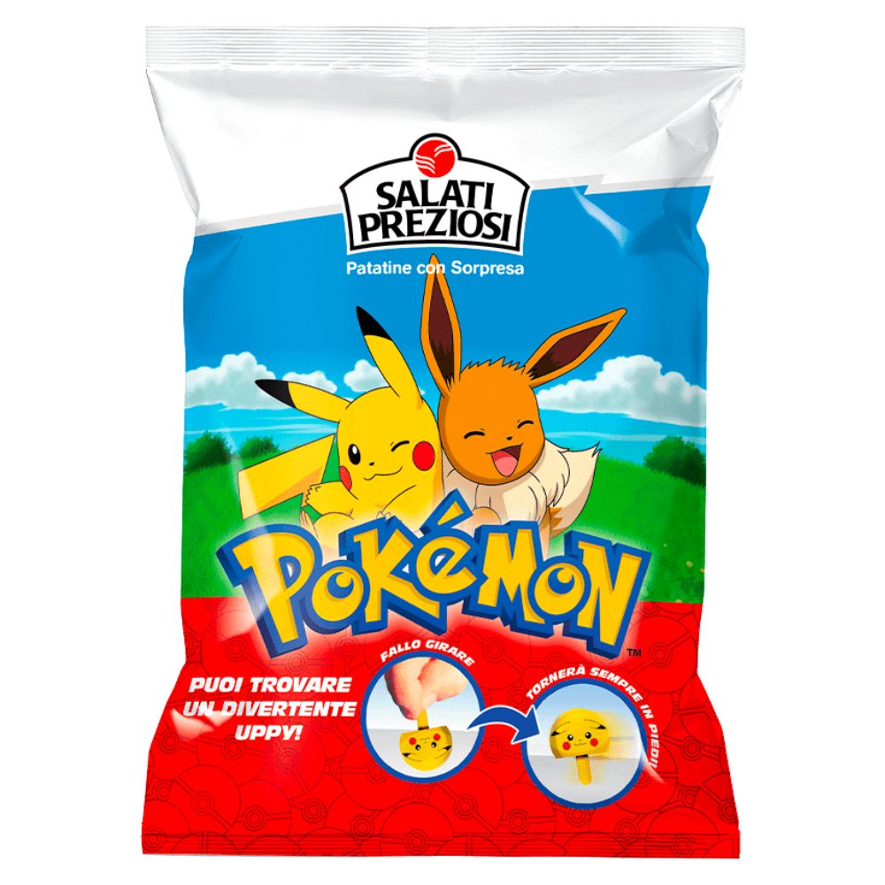 Salati Preziosi Pokemon, chips met verrassing van 25g 