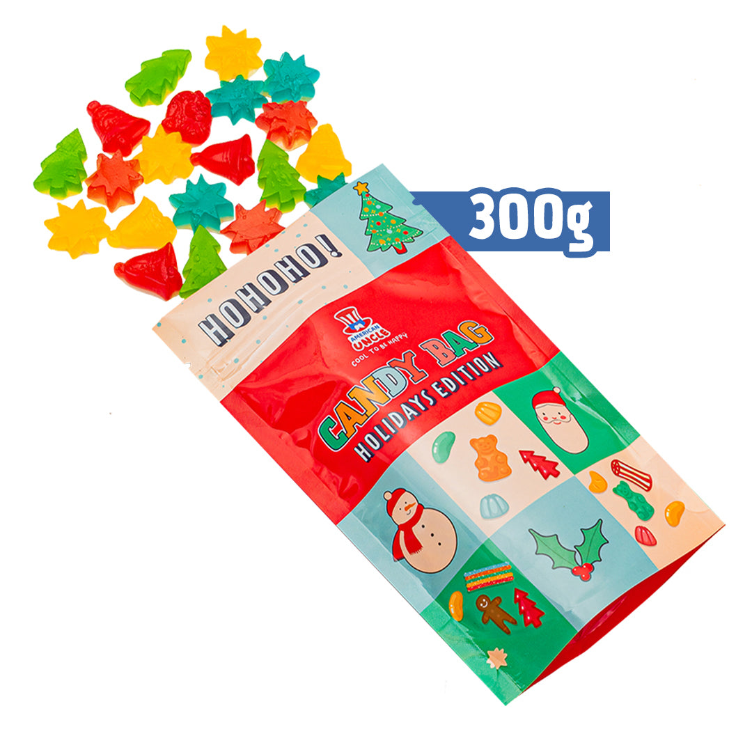 Candy mix Vakantie-editie, zak van 300g met gomachtige snoepjes 
