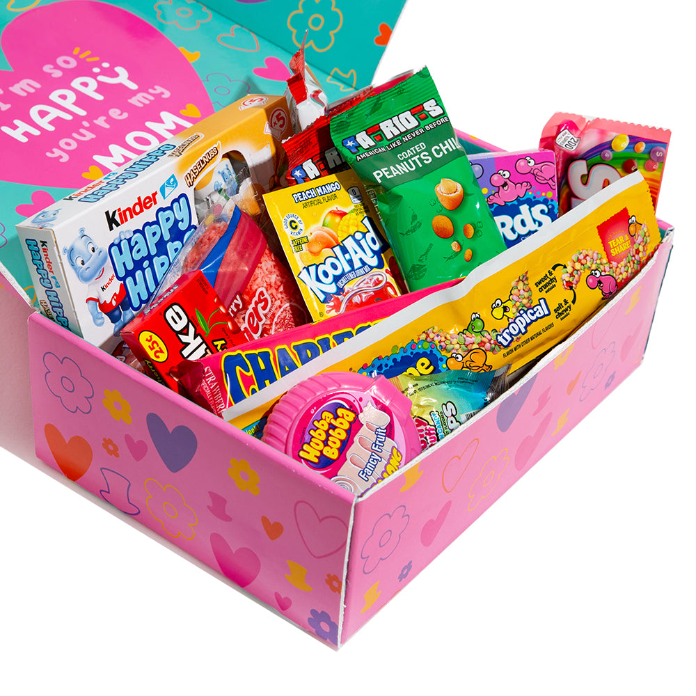 Snack Box - Super Mom Edition, verrassingsdoos met 20 zoete en hartige snacks en dranken 