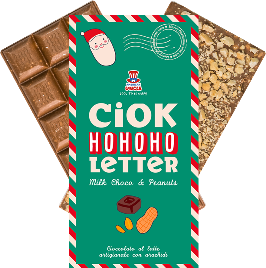ChocoLetter Milk Choco & Peanuts, ambachtelijke melkchocoladereep met pinda's van 100g 