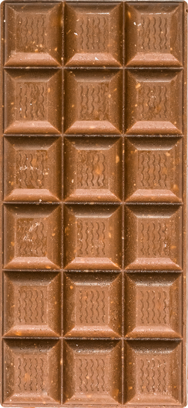 ChocoLetter Milk Choco & Peanuts, ambachtelijke melkchocoladereep met pinda's van 100g 