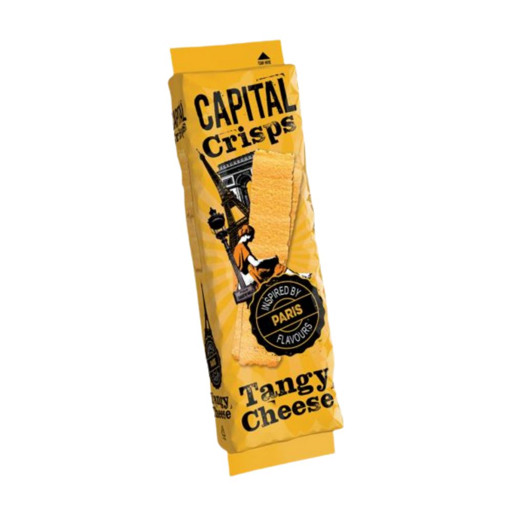 Capital Crisps Paris Tangy Cheese, pittige kaas chips van 75g 
