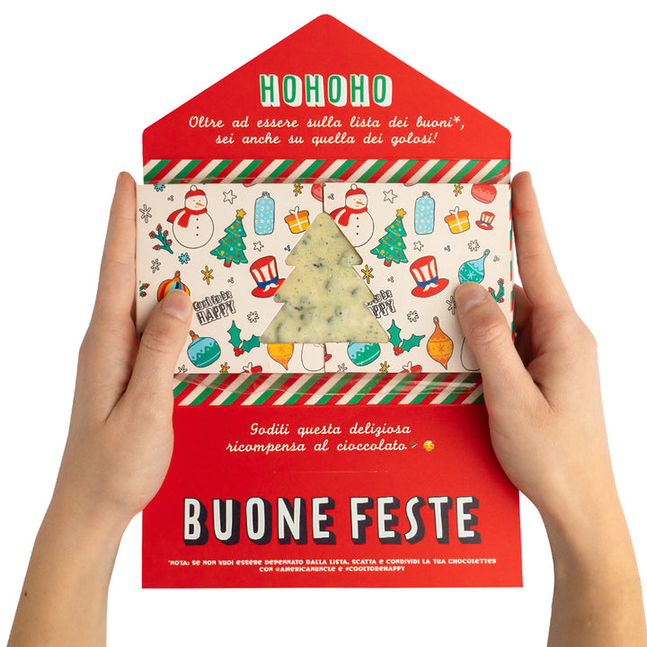 ChocoLetter Cookies & Cream, ambachtelijke witte chocoladereep met koekjesstukjes van 100g 