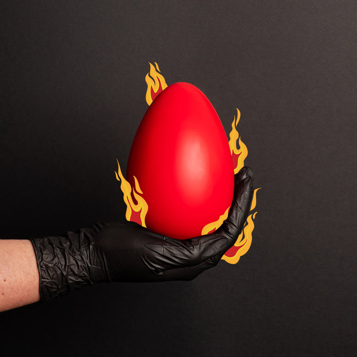 American Uncle The Hot Egg Challenge, pittig chocoladen ei met Carolina Reaper van 150g 
