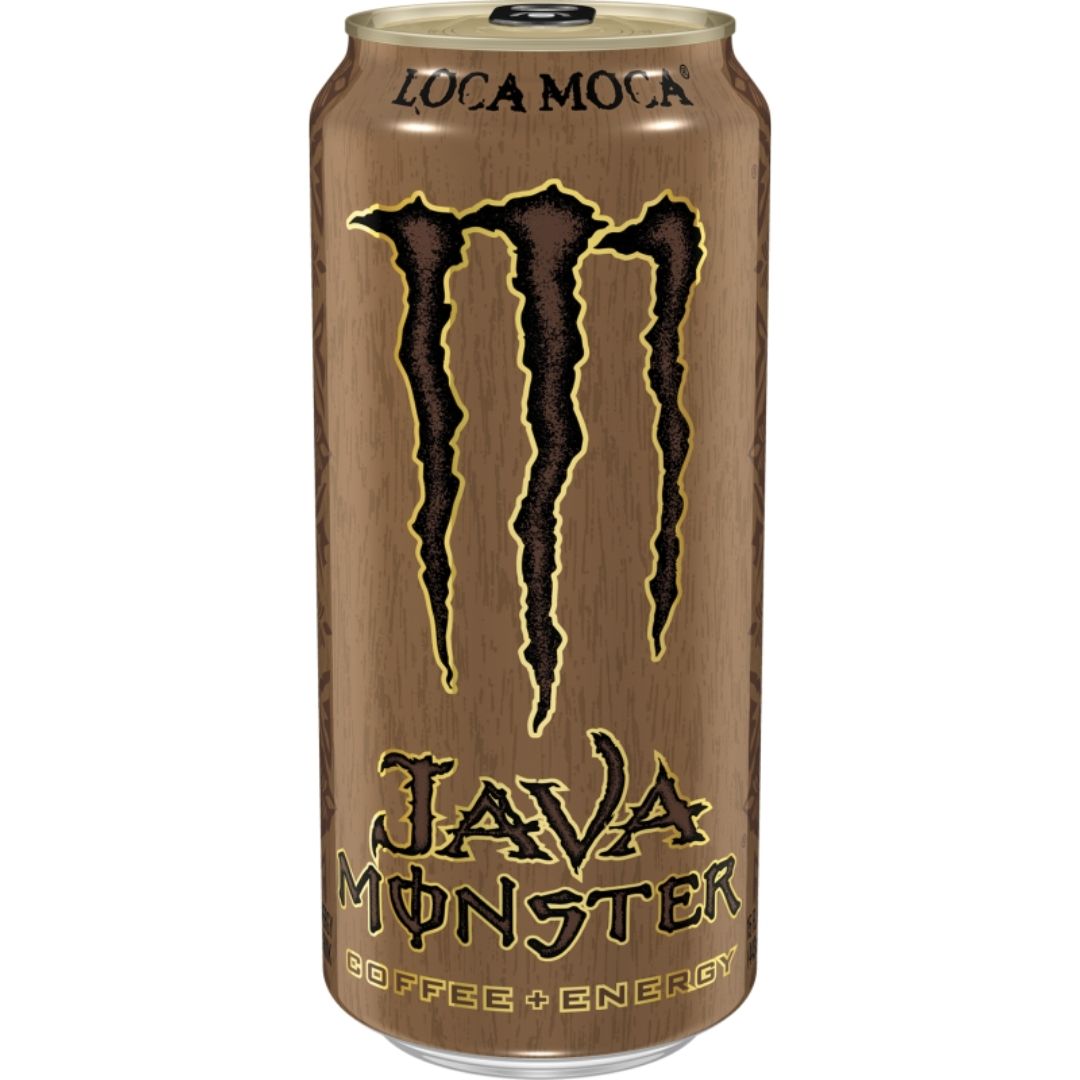 Monster Loca Moca, energy drink met koffie van 443ml | BESCHADIGD 