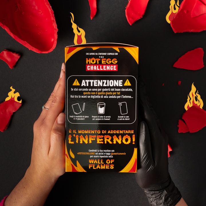 American Uncle The Hot Egg Challenge, pittig chocoladen ei met Carolina Reaper van 150g 