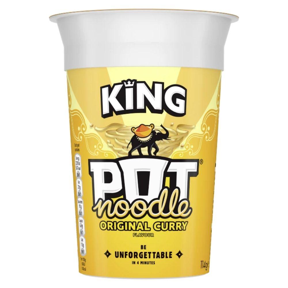 Pot Noodle Original Curry, noedels met curry en mangosaus van 114g 