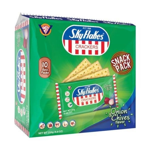Sky Flakes Cracker Ui & Bieslook Smaak, crackers ui en bieslook van 250g 