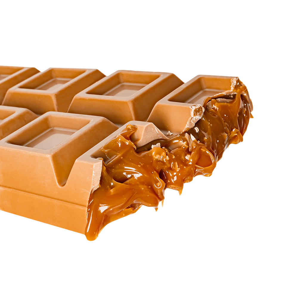 XL Creamy Toffee gevuld Choco Love Bar, chocolade met karamel gevuld met toffeecrème van 500g 