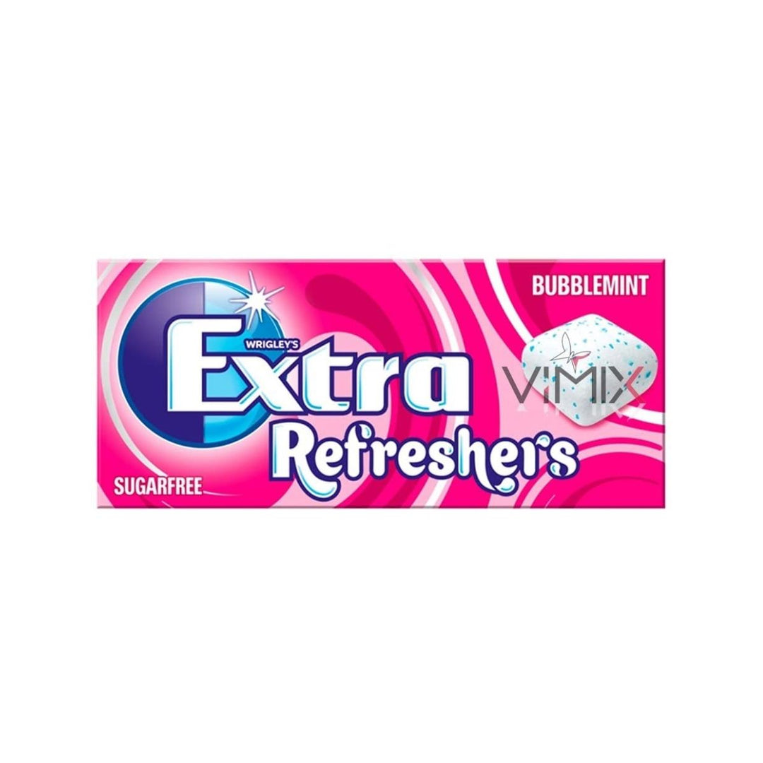 Wrigley Bubblemint Extra Refreshers, fruitige kauwgom met muntsmaak van 15g 