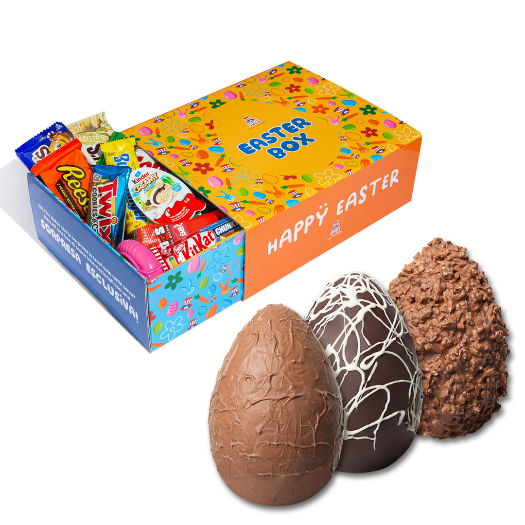 Easter box + American Uncle Ei Arachidato, Cookies'n'Cream en Gezouten Caramel 