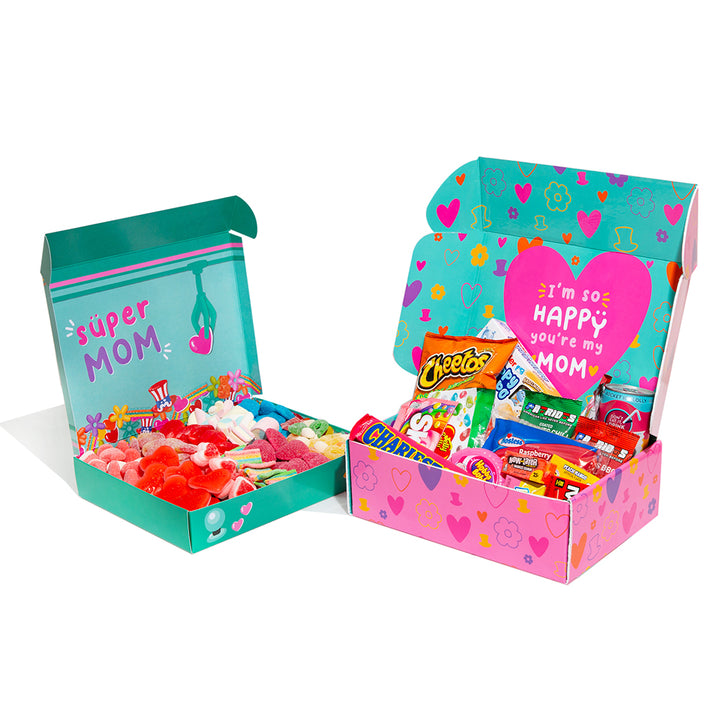 Candy Box - Super Mom Editie van 1kg als verrassing + Snack Box - Super Mom Editie 