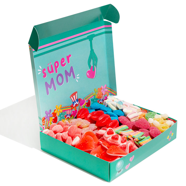 Candy Box - Super Mom Edition van 1kg als verrassing + Mom Gift Box 