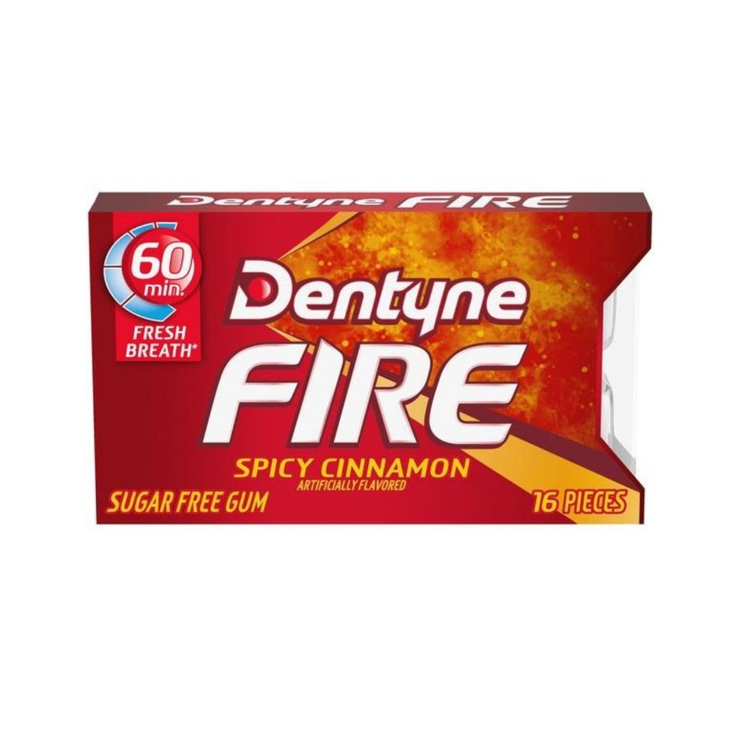 Dentyne Fire Spicy Cinnamon, kaneelgom van 48g 