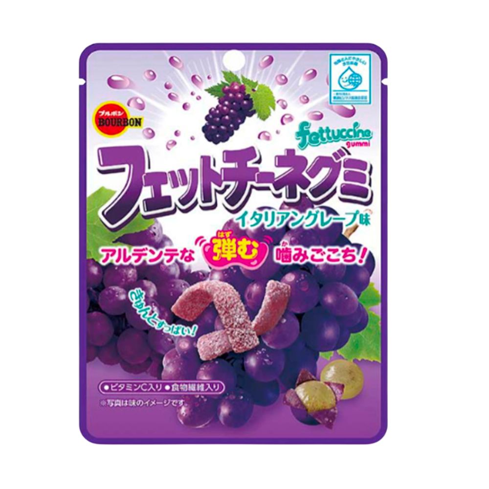 Fettuccine Gummy Italian Grape, gomballen met druivensmaak van 50g 