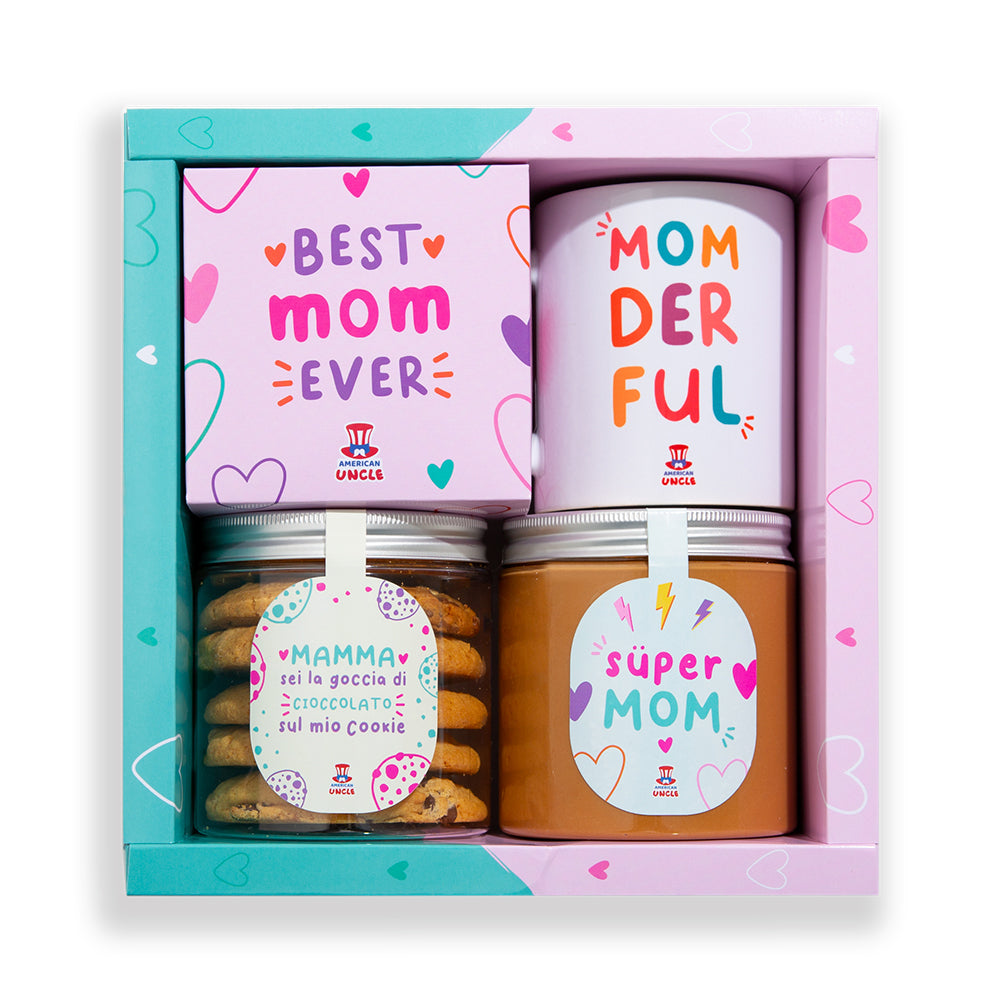 Candy Box - Super Mom Edition van 1kg als verrassing + Mom Gift Box 
