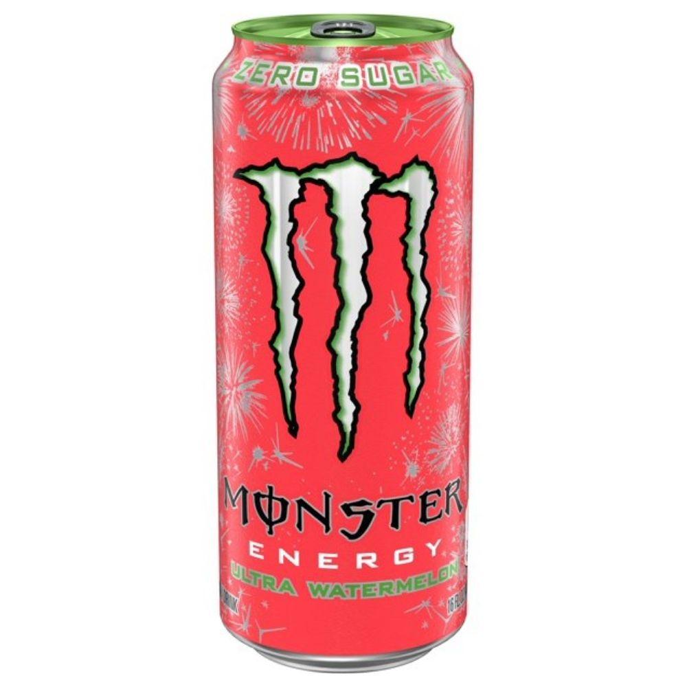 Monster Ultra Watermelon, energy drink watermeloen van 473ml | BESCHADIGD 