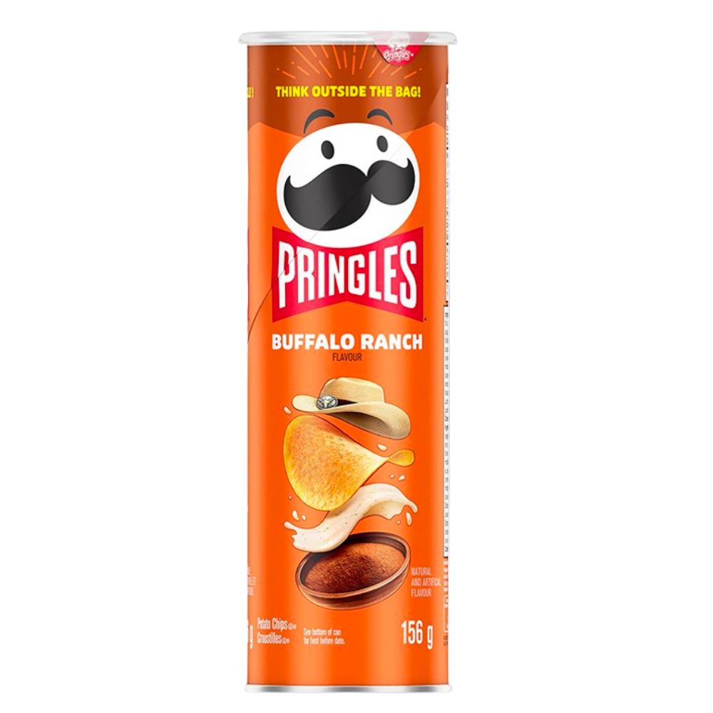 Pringles Buffalo Ranch, chips met de smaak van buffalosaus en ranchsaus van 156g 