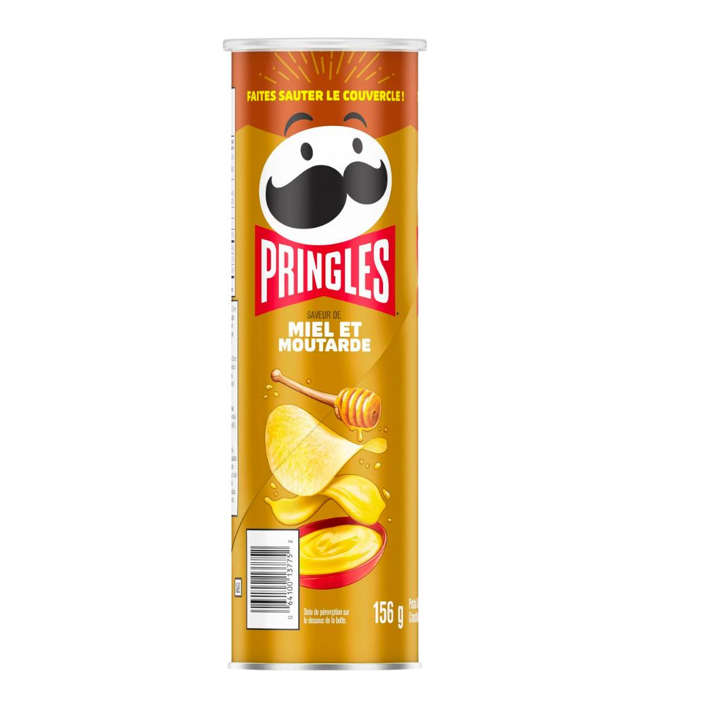 Pringles Honey Mustard, chips met honing en mosterd van 158g 