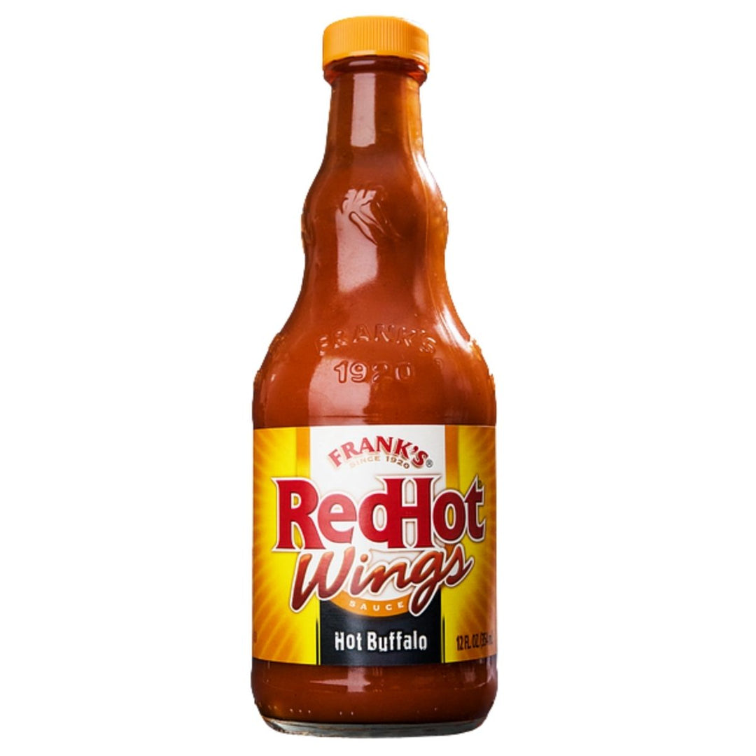 Franck's Red Hot Wings Souce Hot Buffalo, pittige saus met de smaak van kippenvleugels van 354ml 