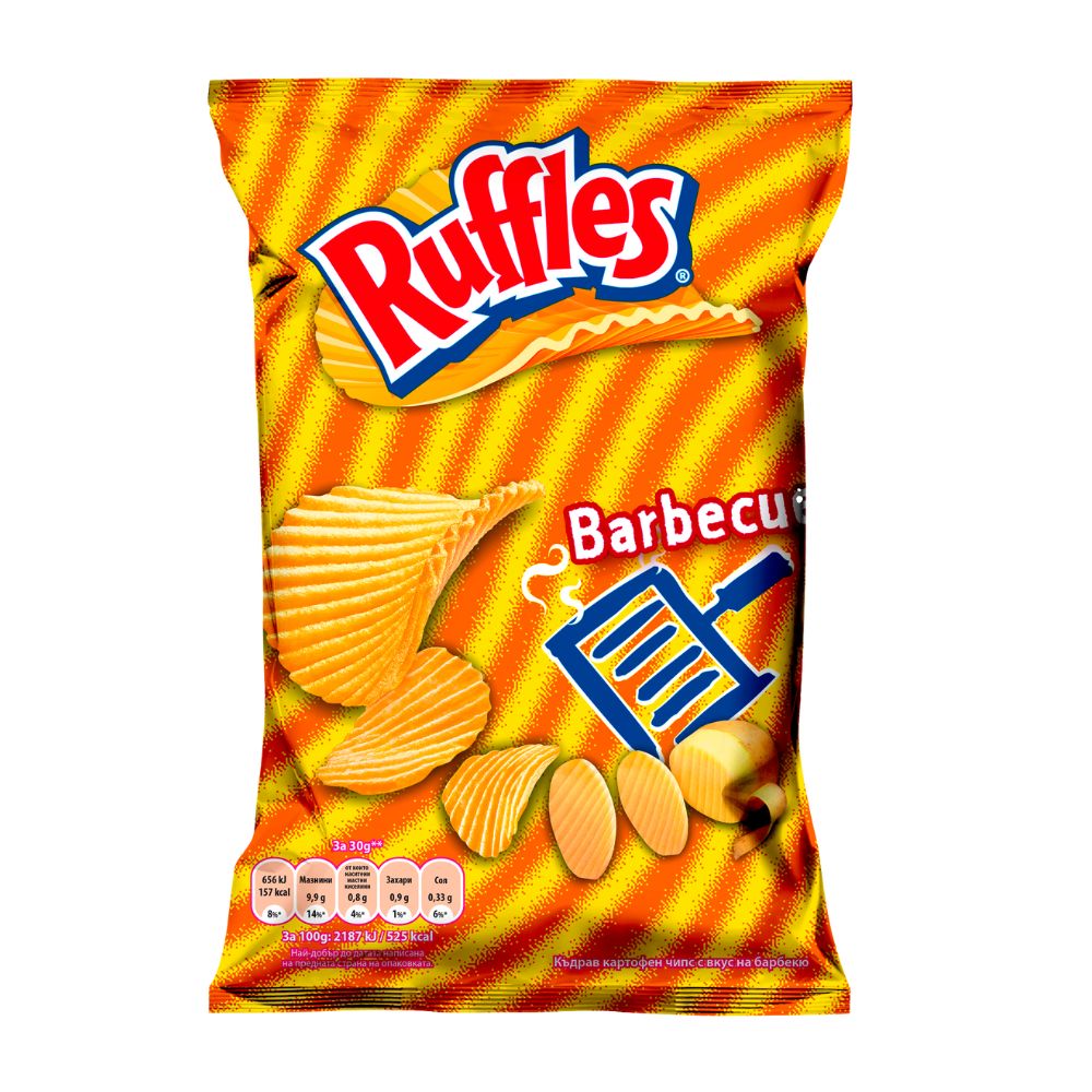 Ruffles Barbecue, barbecue chips van 30g 
