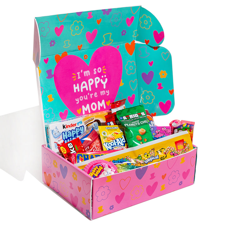 Snack Box - Super Mom Edition, verrassingsdoos met 20 zoete en hartige snacks en dranken 